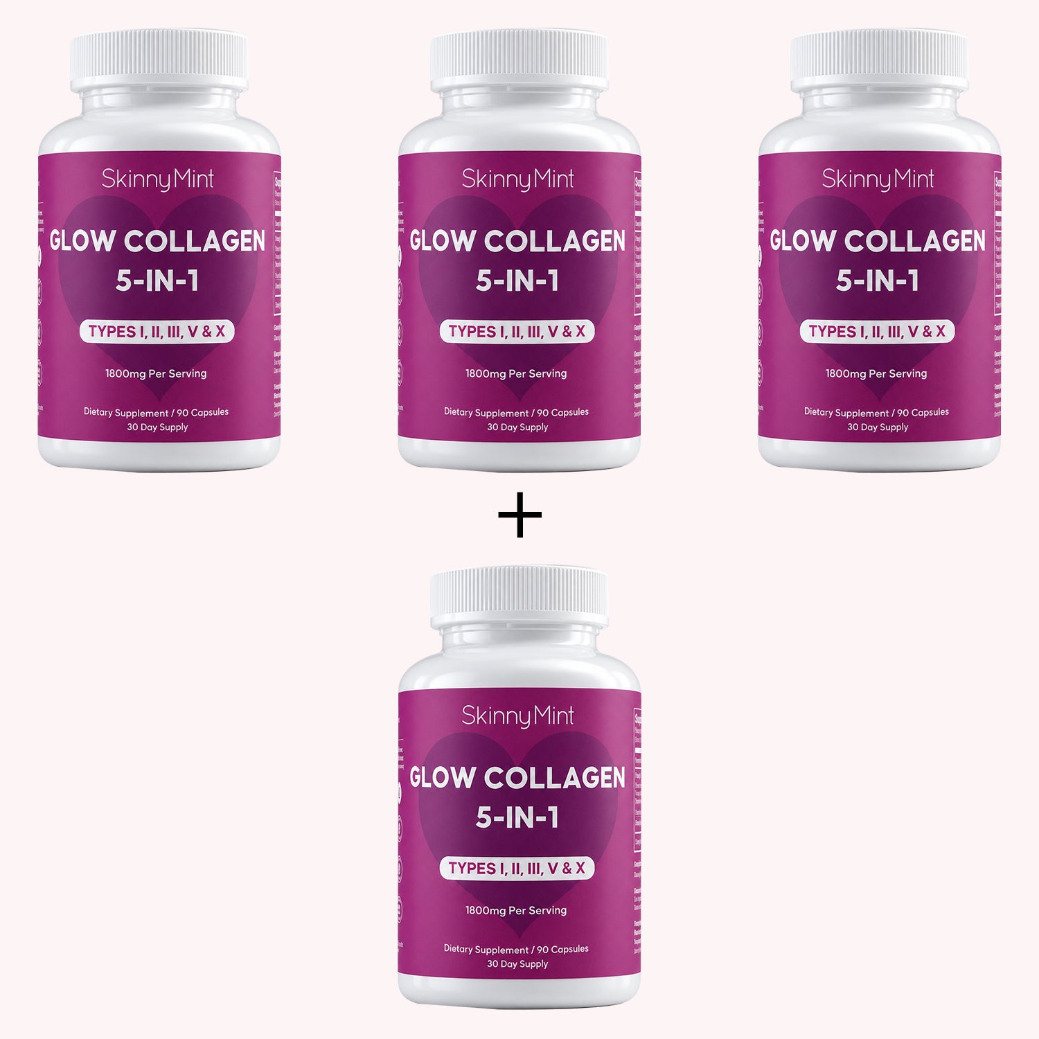 Glow Collagen 5-in-1 buy three get one free bundle SM-GLWCOL-90