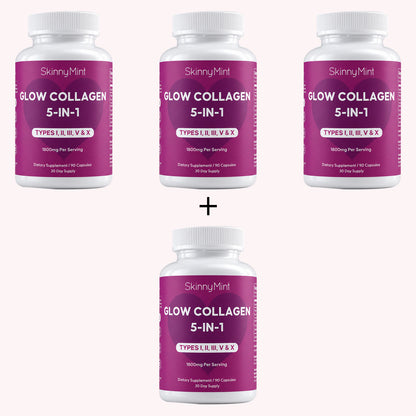Glow Collagen 5-in-1 buy three get one free bundle SM-GLWCOL-90